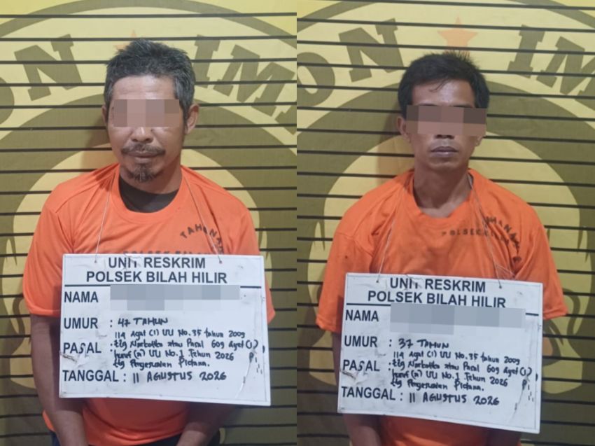 Transaksi Ganja Kering, 2 Pria Diringkus Polsek Bilah Hilir