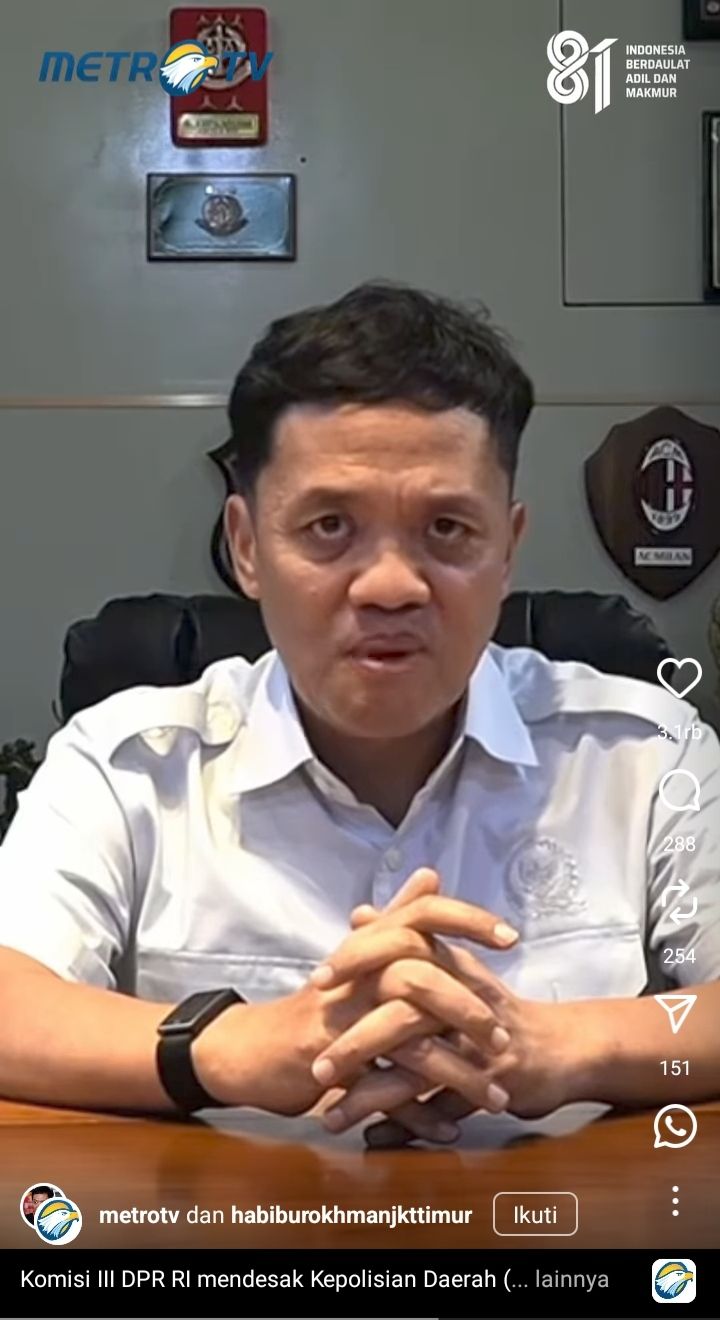 Komisi III DPR RI Panggil Polda Sumut dan Keluarga Korban Kasus Kematian Mantan Istri Polisi Medan